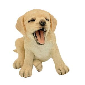 Country Artist Golden Labrador Puppy Yawning Vintage 2001 Hand Painted  #01904